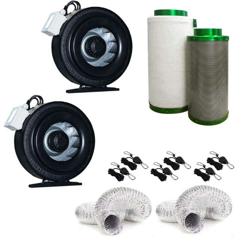6 Inch Grow Tent Ventilation System With Centrifugal Fans