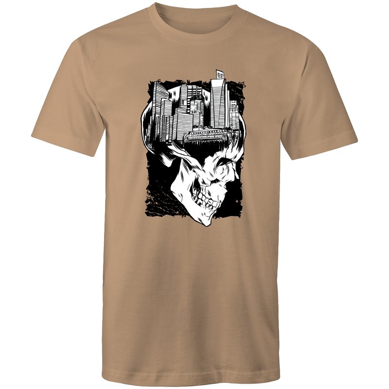 Men's City Skull Creative T-shirt