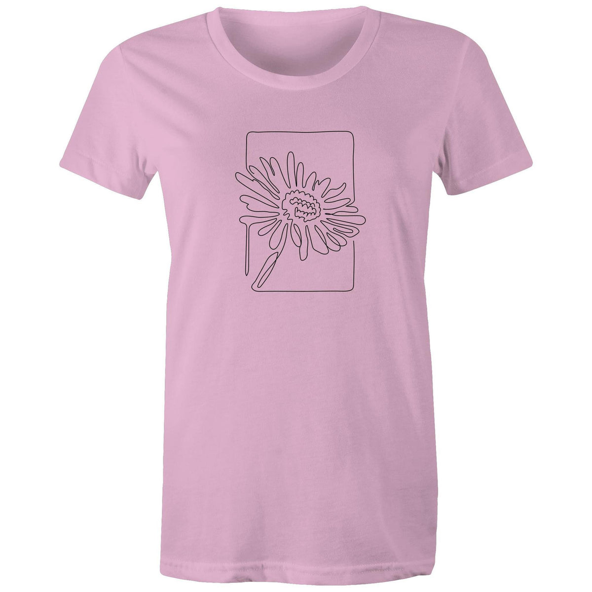 Women's Flower Line Art T-shirt