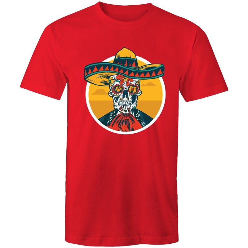 Men's Floral Mexican Skull T-shirt