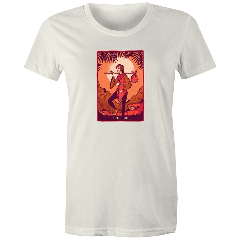 Women's Funny The Fool Tarot Card T-shirt