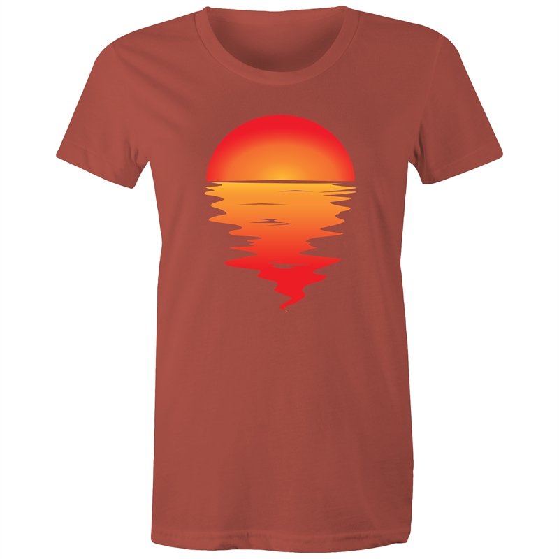 Women's Red Sunset T-shirt