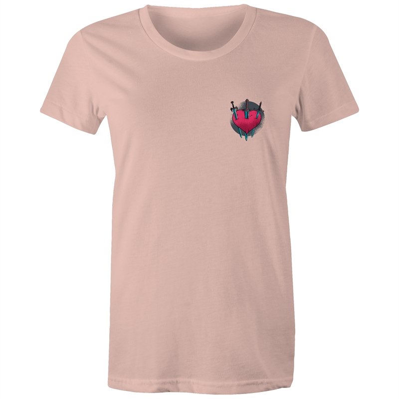 Women's Heart Swords Pocket T-shirt