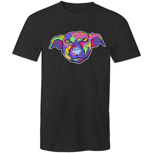 Men's Trippy Multi-Colour Dog T-shirt