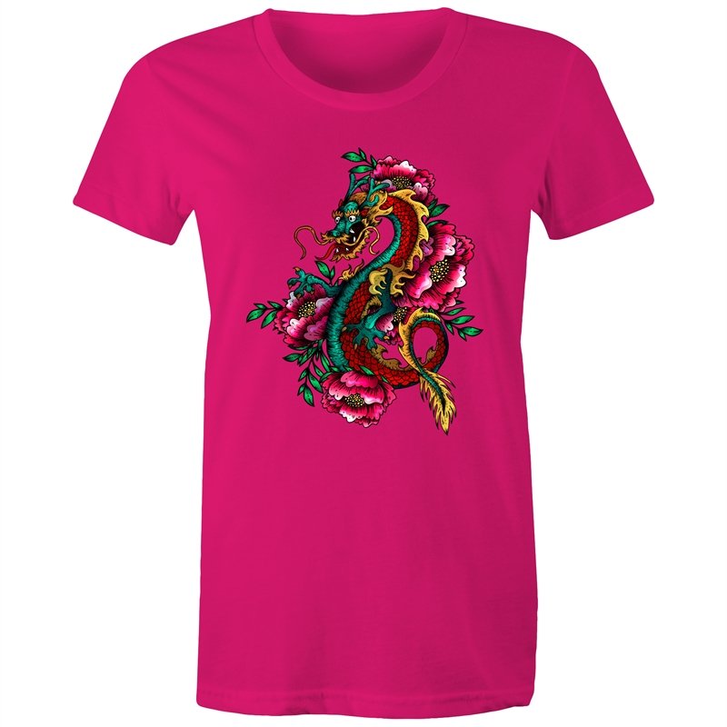 Women's Floral Dragon T-shirt