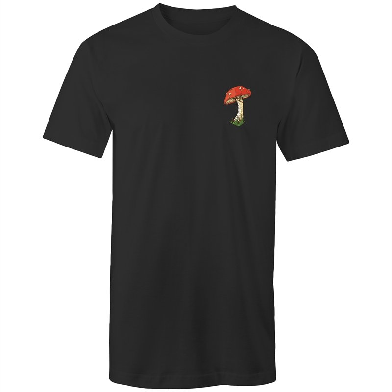 Men's Long Styled Magic Mushroom Pocket T-shirt