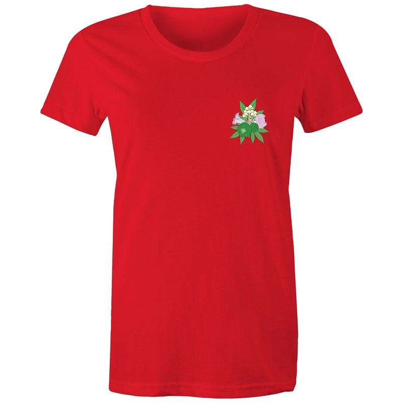Women's Psychedelic Plant Pocket T-shirt