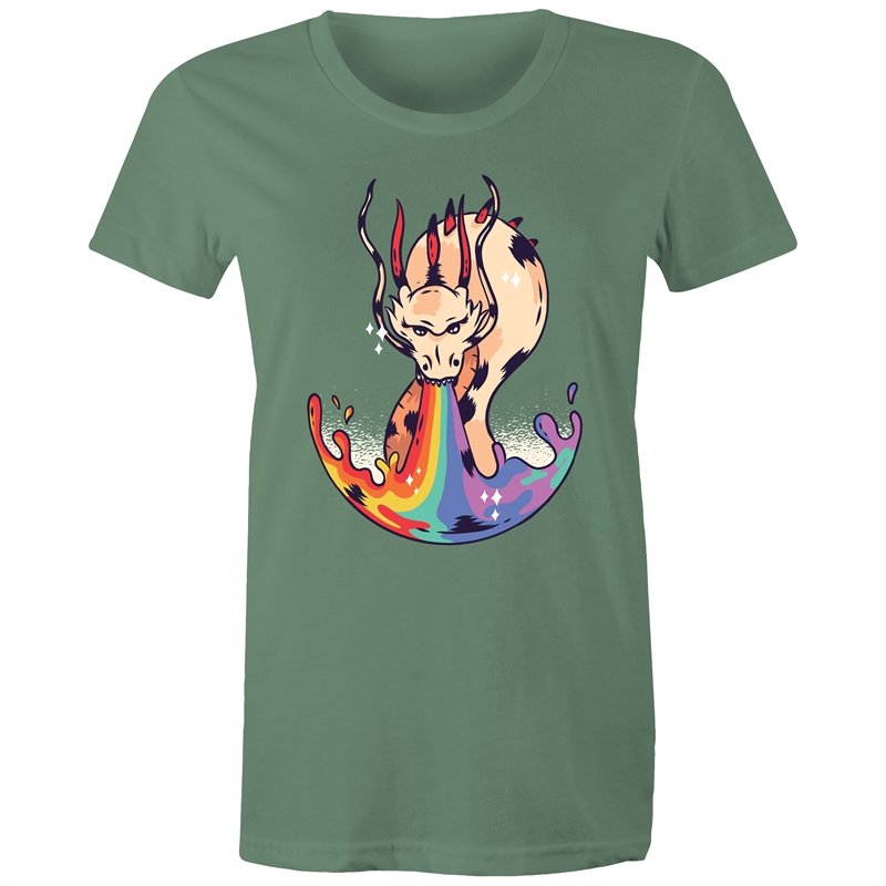Women's Dragon Rainbow Fire T-shirt