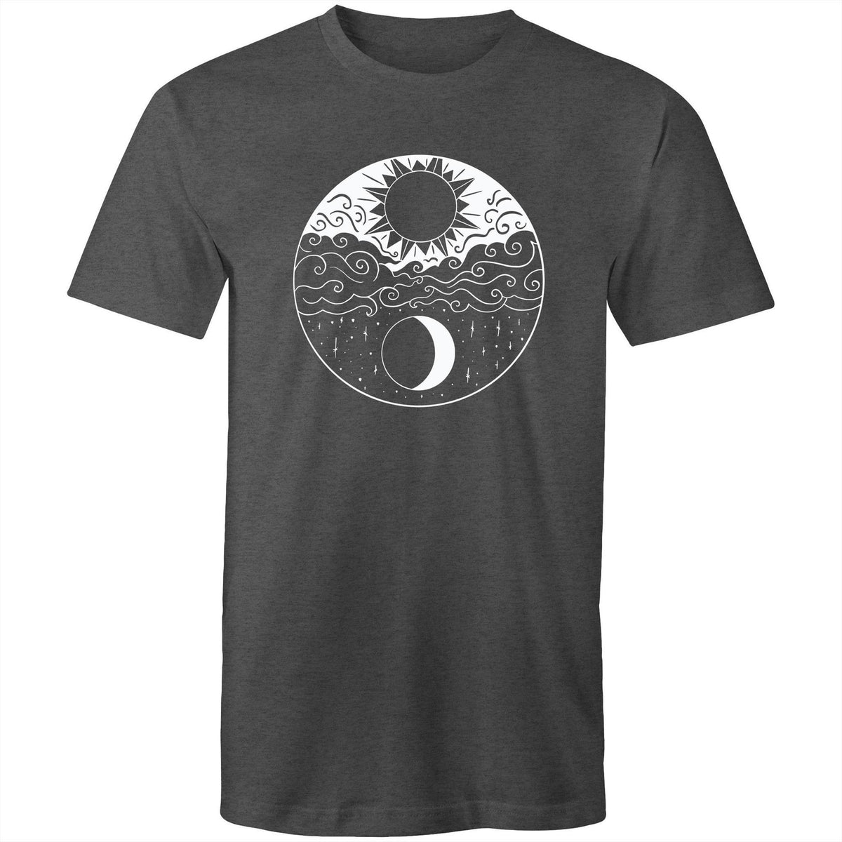 Men's Cool Sun And Moon Art T-shirt