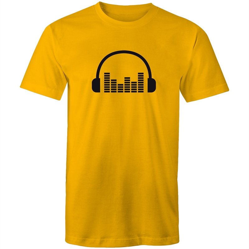 Men's Music Head Phones Sound Bar T-shirt