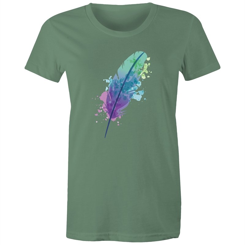 Women's Watercolour Feather T-shirt