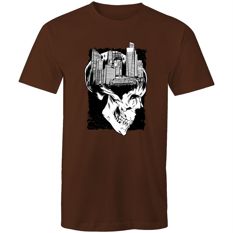 Men's City Skull Creative T-shirt