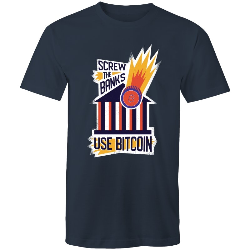 Men's Screw The Banks Use Bitcoin T-shirt