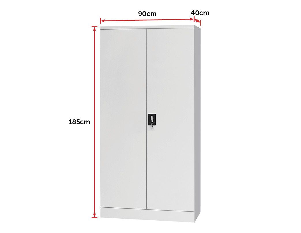Two-Door Shelf Office Gym Filing Storage Locker Cabinet Safe