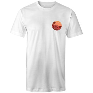 Men's Long Styled Palm Tree Pocket Logo T-shirt