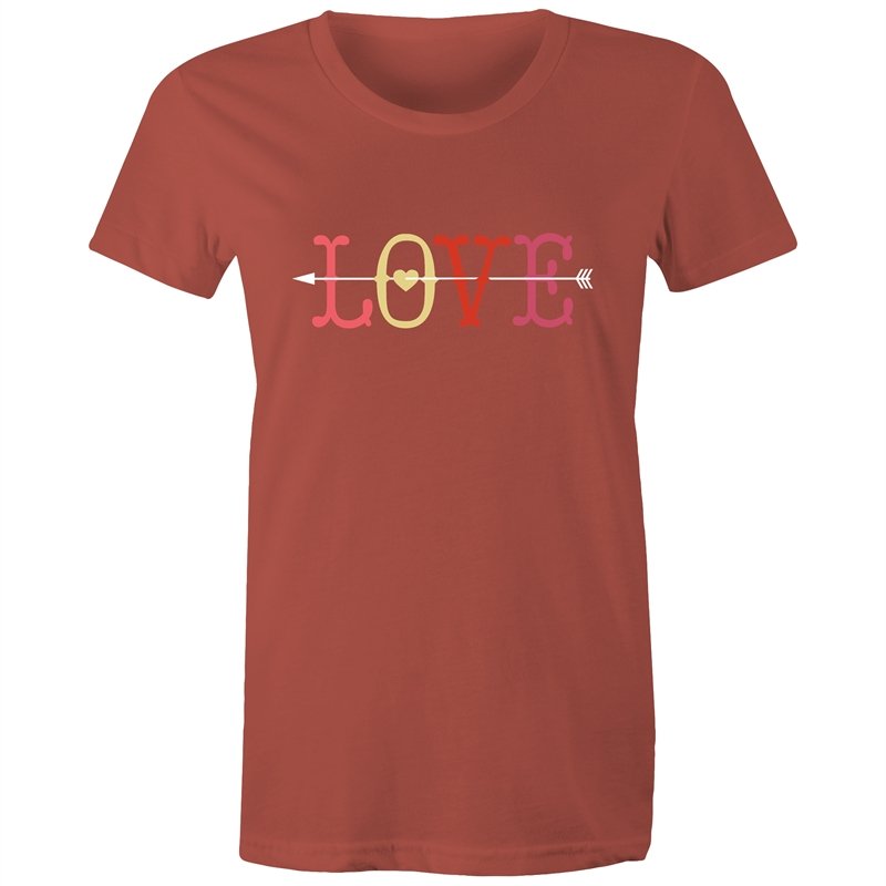 Women's Love With Cupid Arrow T-shirt