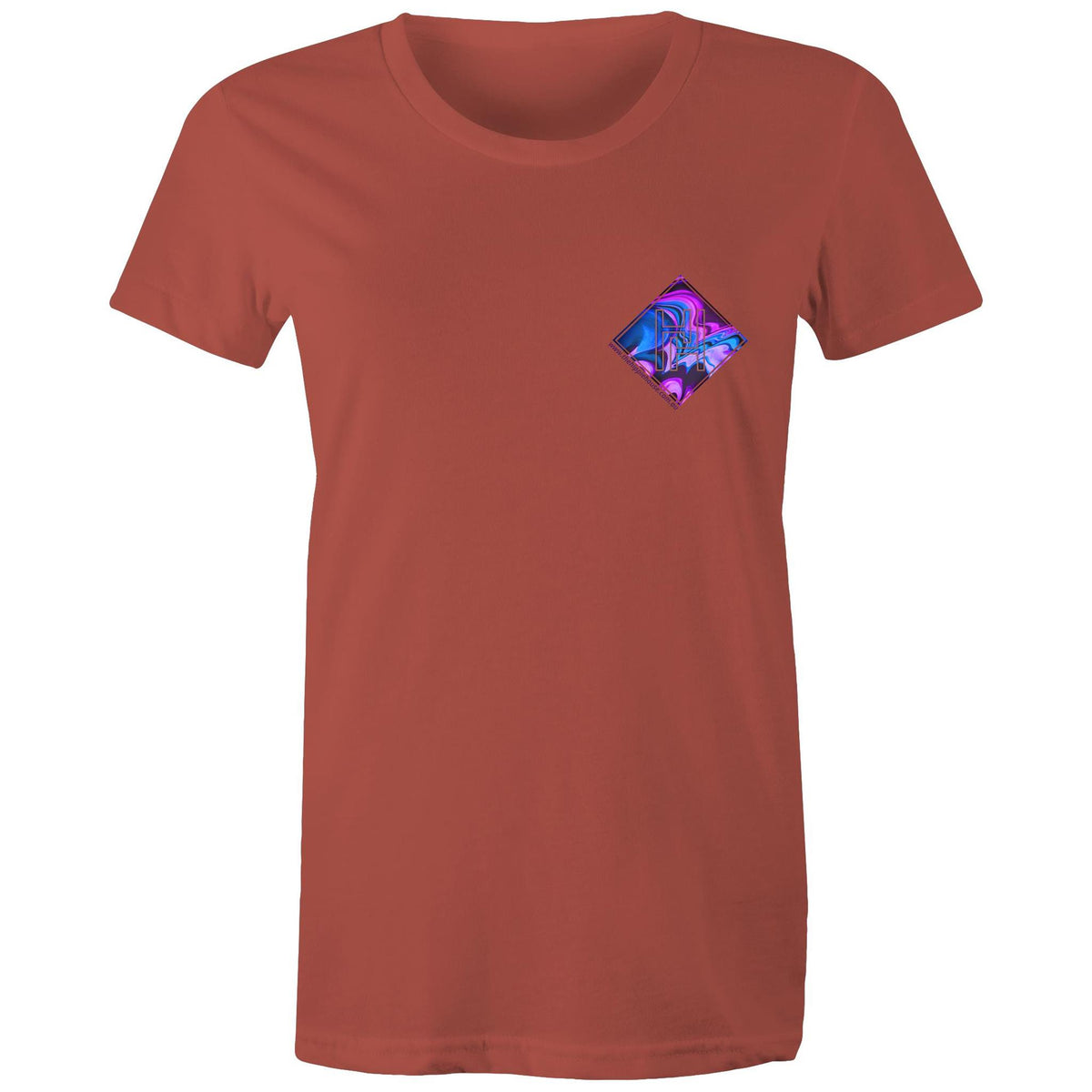 Women's Purple Waves Pocket Tee - The Hippie House