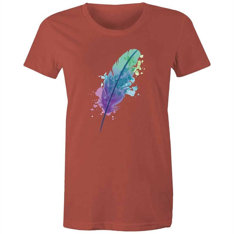 Women's Watercolour Feather T-shirt