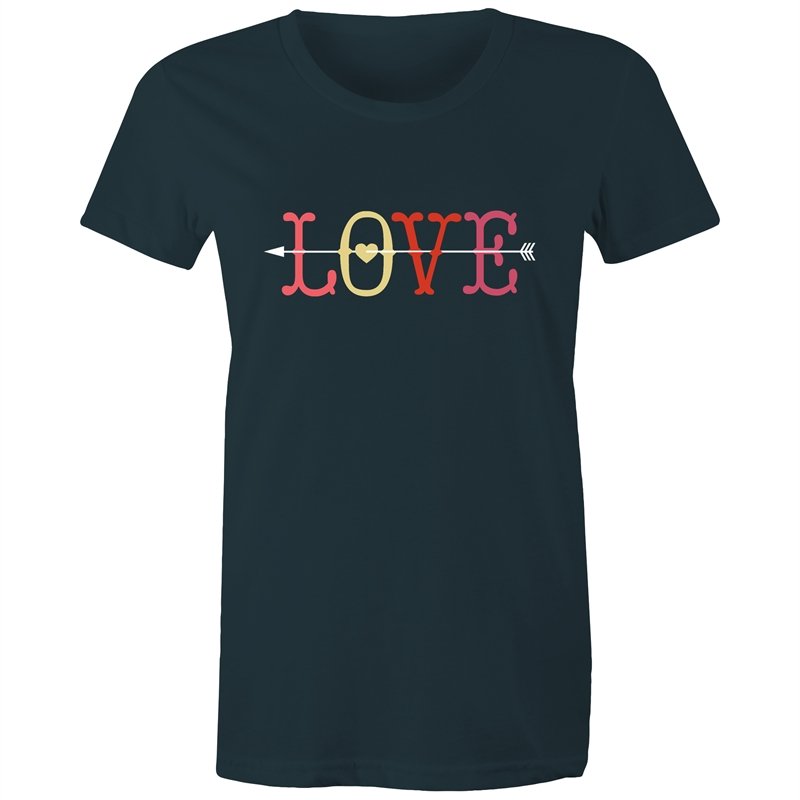Women's Love With Cupid Arrow T-shirt
