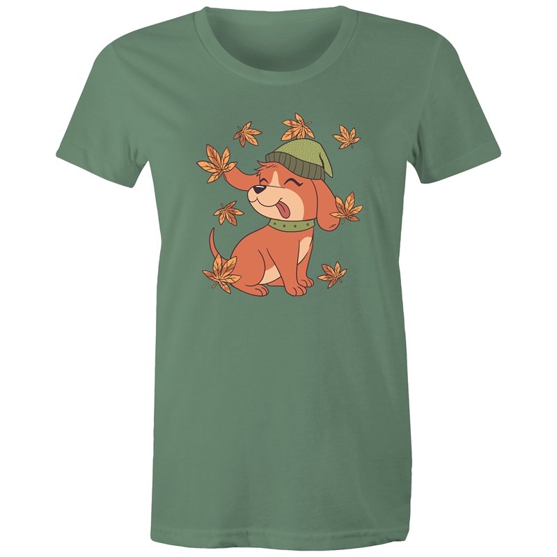 Women's Cute Spring Puppy T-shirt