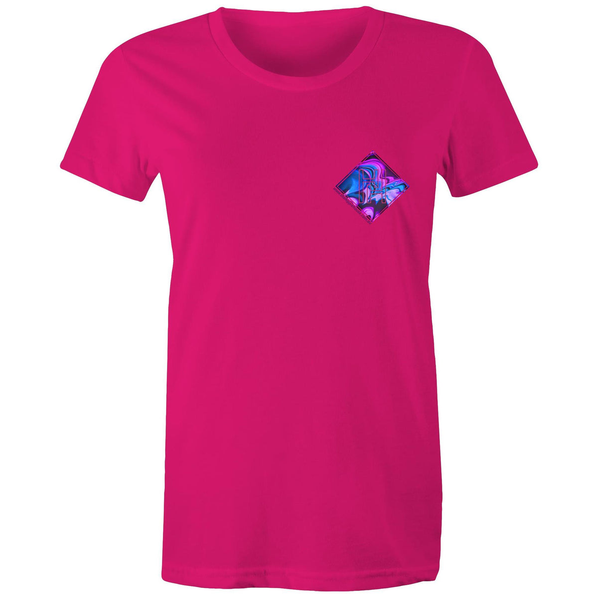 Women's Purple Waves Pocket Tee - The Hippie House