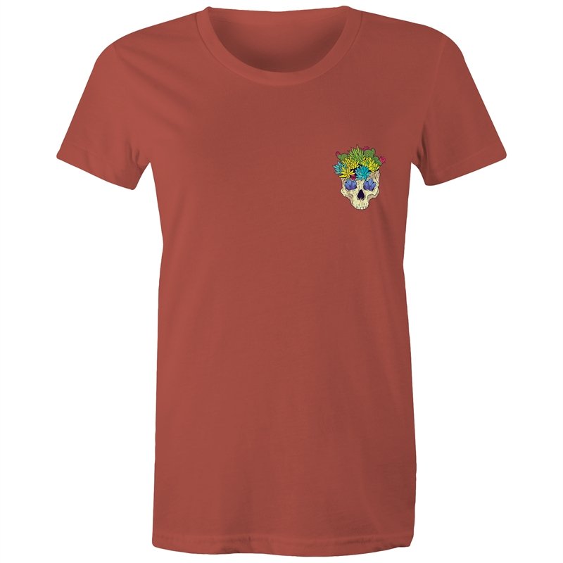 Women's Cactus Skull Pocket T-shirt