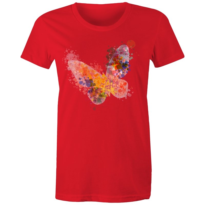 Women's Watercolour Butterfly T-shirt