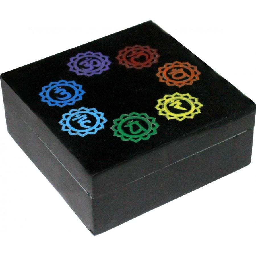 7 Chakra Soapstone Box