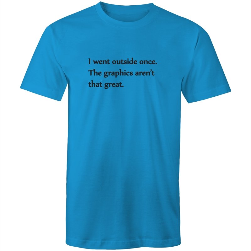 Men's Funny I Wen't Outside Once The Graphics Aren't That Great T-shirt