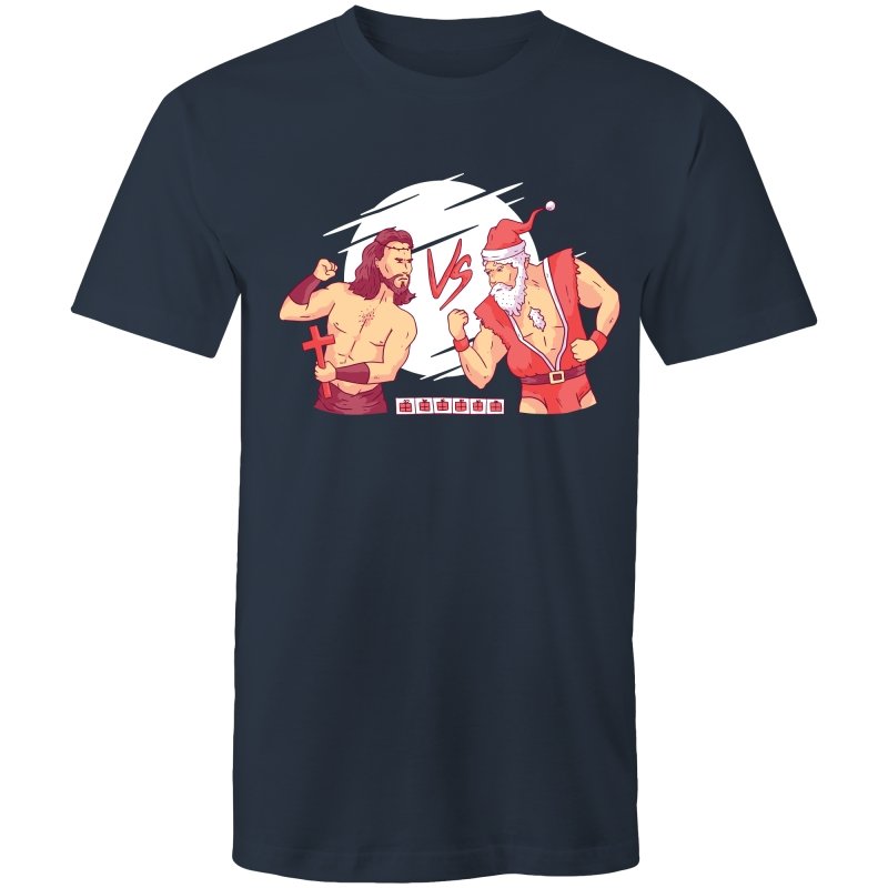 Men's Funny Jesus VS Santa T-shirt