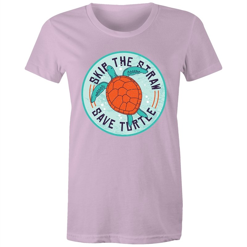 Women's Skip The Straw Save Turtles T-shirt