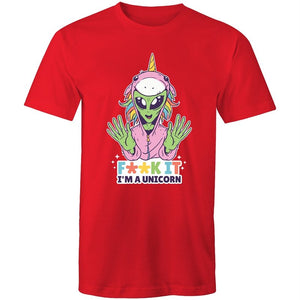 Men's Funny + Rude Alien Unicorn T-shirt