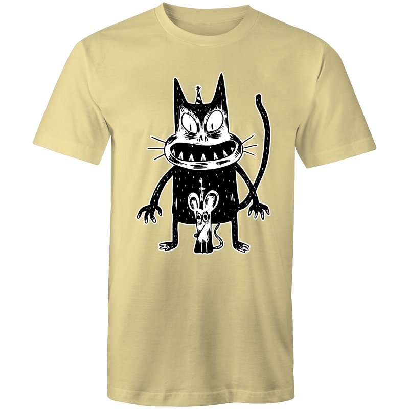 Men's Angry Cat Birthday Printed T-shirt