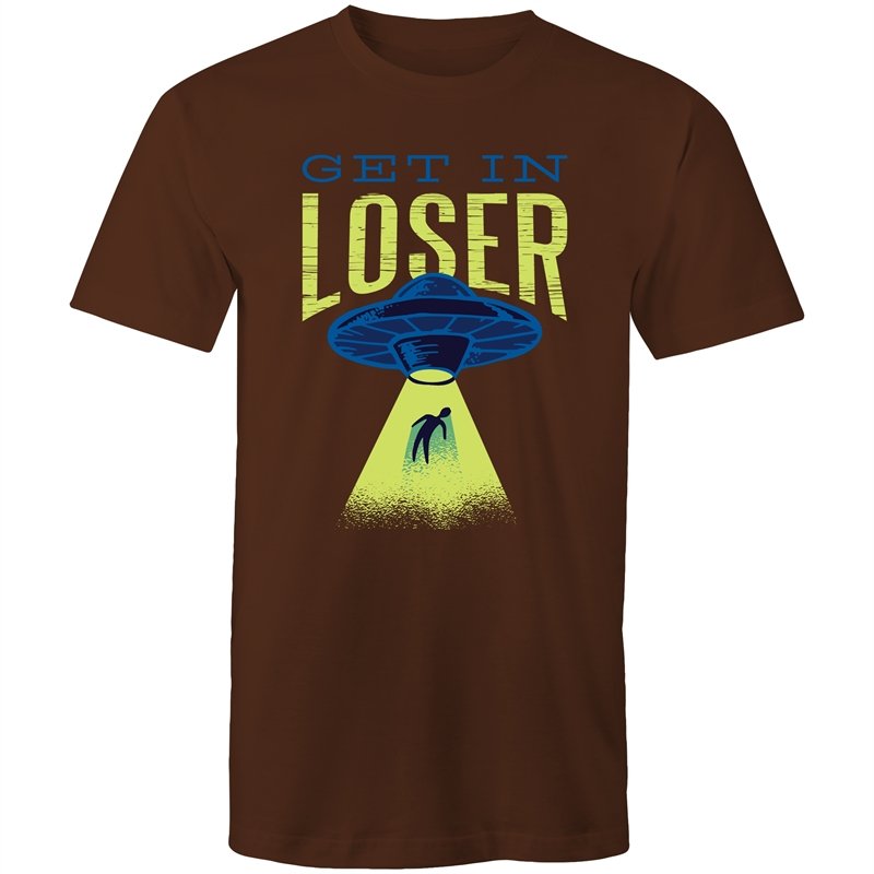Men's Funny Get In Loser Alien T-shirt