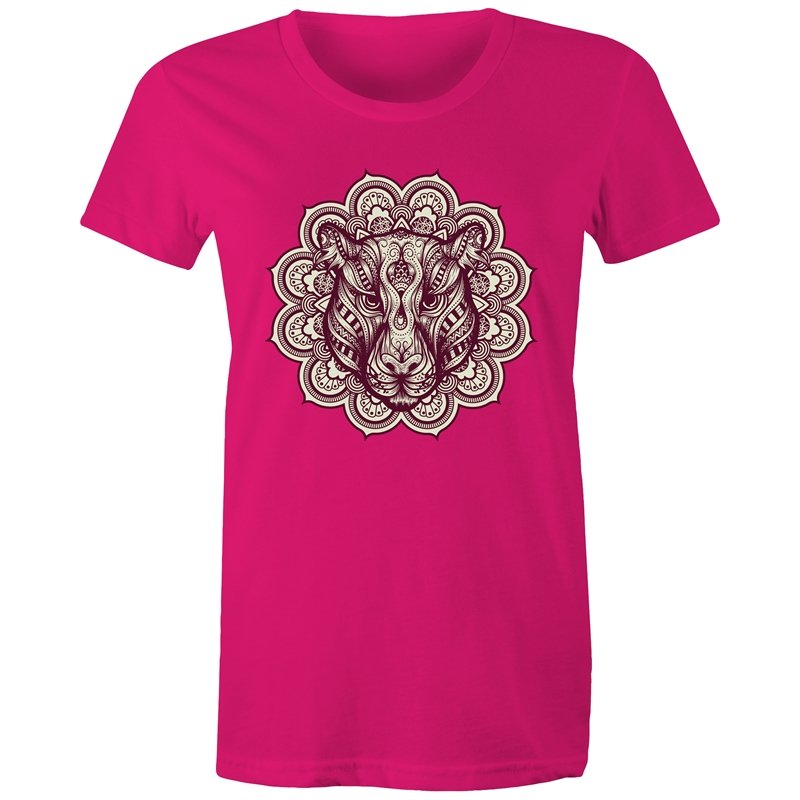 Women's Mandala Lotus Jaguar T-shirt