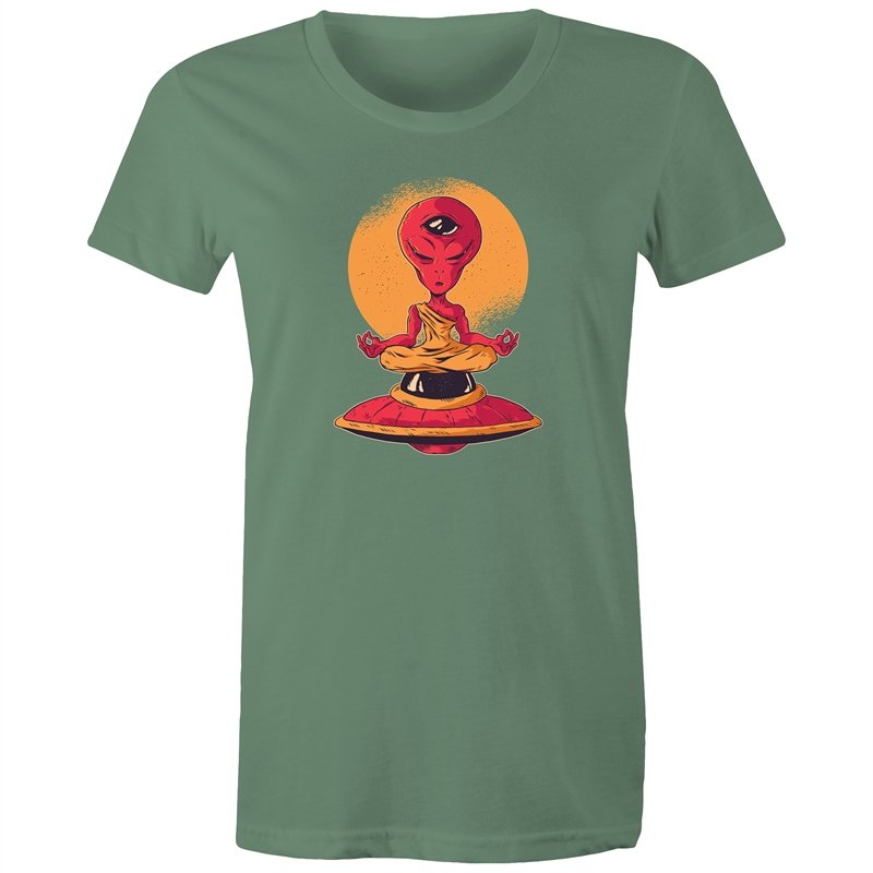 Women's Meditating Alien T-shirt
