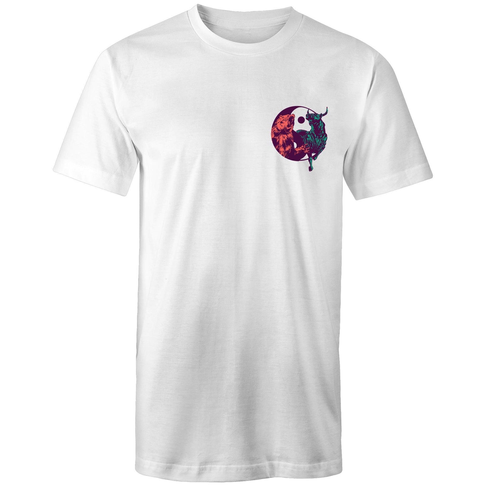 Men's Yin and Yang Bull Bear Tall T-shirt