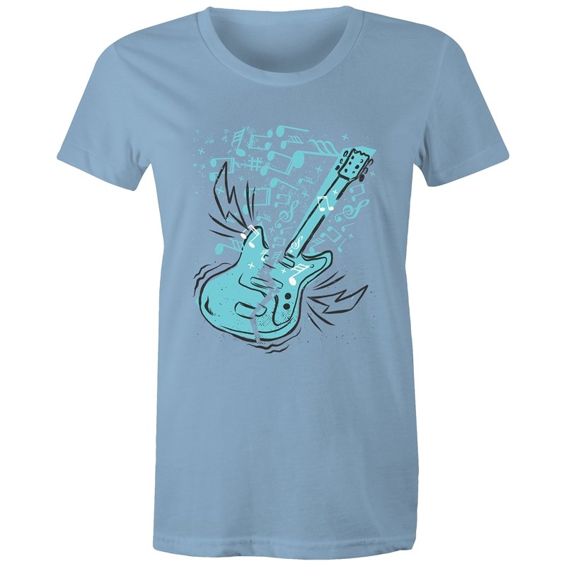 Women's Aqua Guitar T-shirt