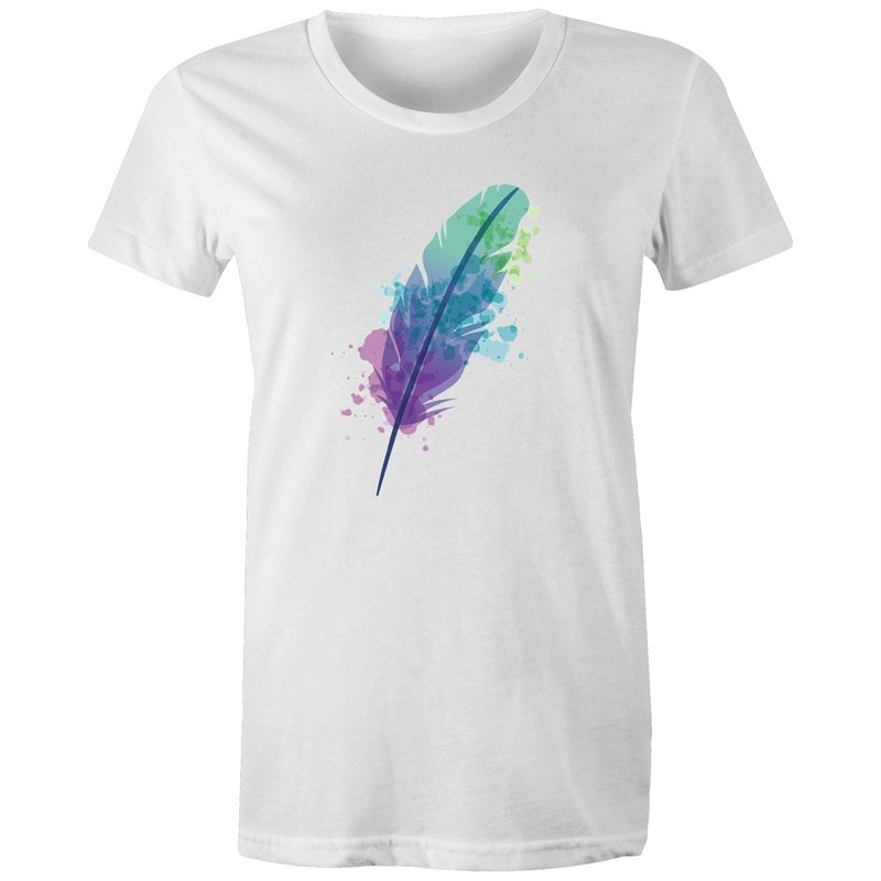 Women's Watercolour Feather T-shirt