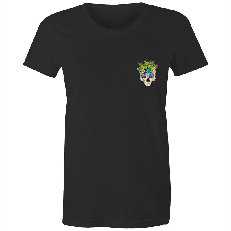 Women's Cactus Skull Pocket T-shirt