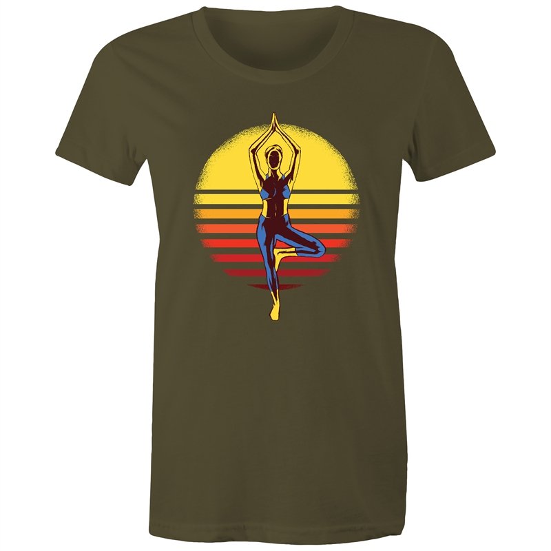 Women's Yoga Sunset T-shirt