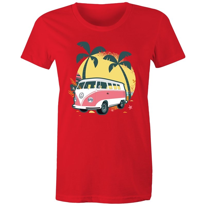 Women's Beach Kombi Van T-shirt