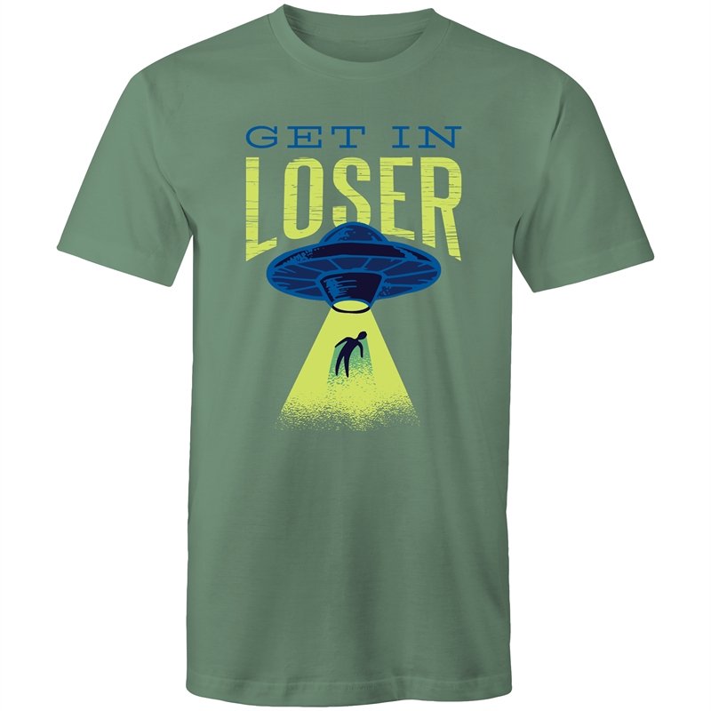 Men's Funny Get In Loser Alien T-shirt