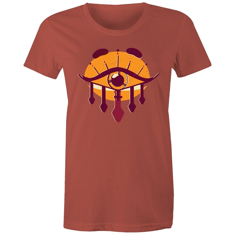 Women's Orange All Seeing Eye T-shirt
