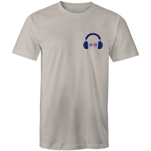 Men's Music Headphones Pocket T-shirt