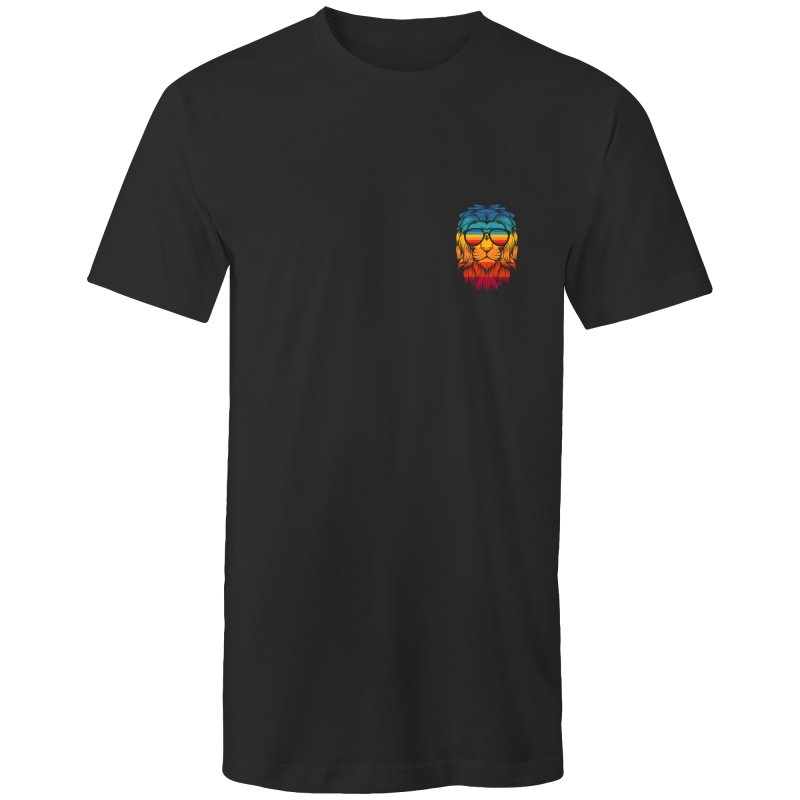 Men's Long Rasta Lion Pocket T-shirt