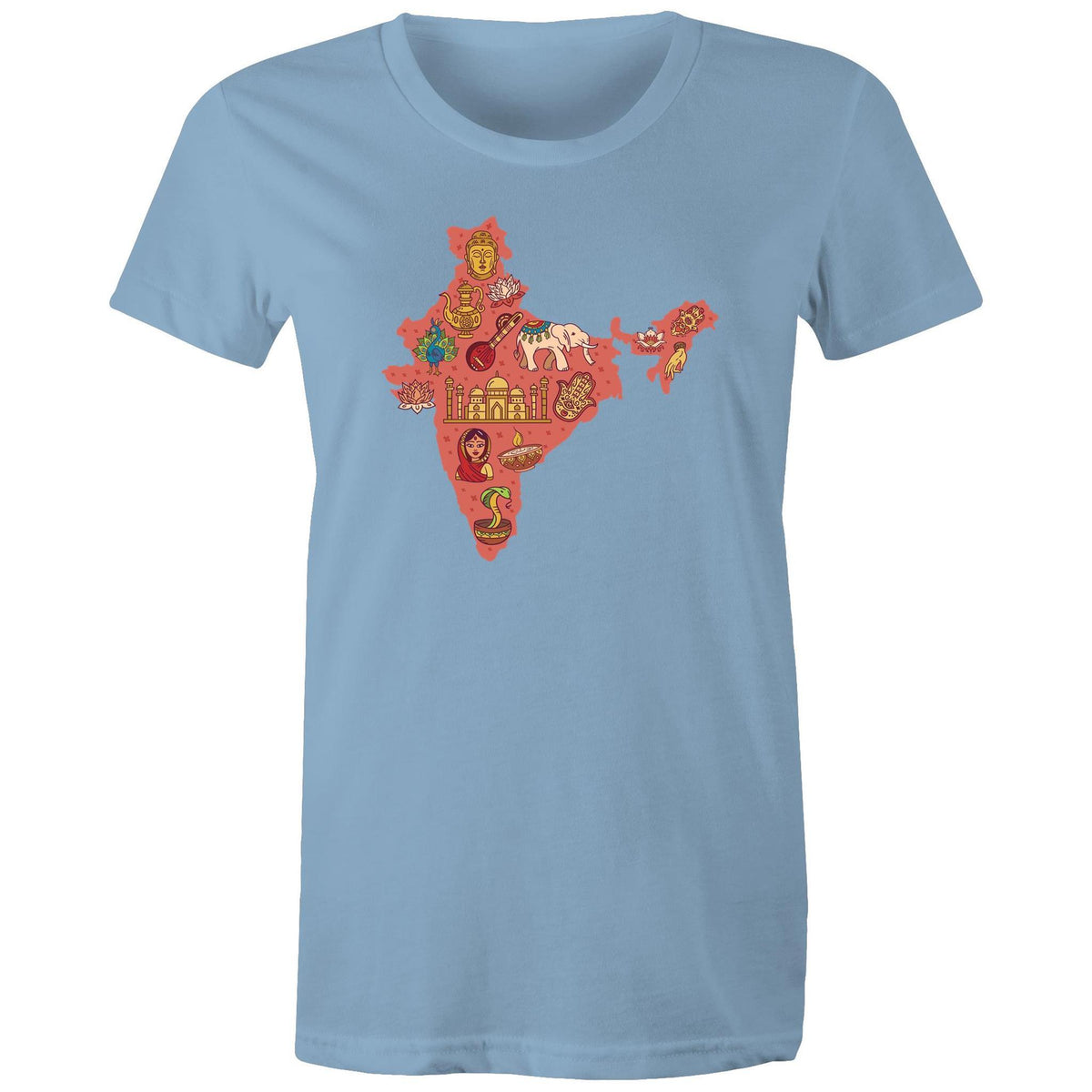 Women's Map Of India T-shirt