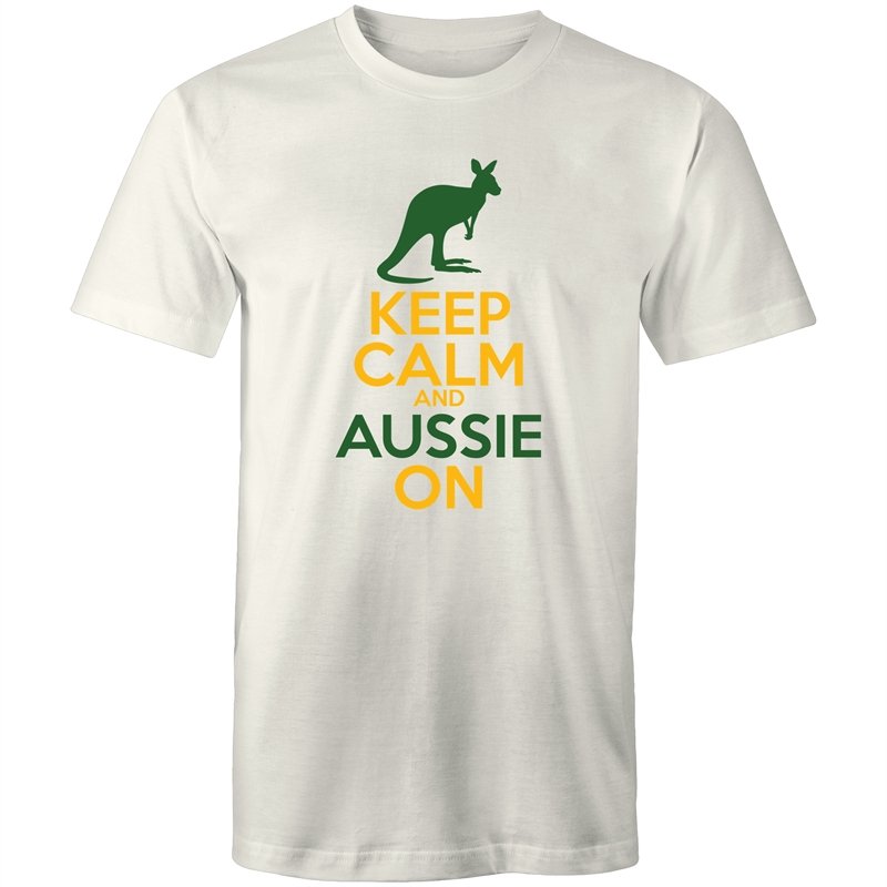 Men's Keep Calm And Aussie On T-shirt