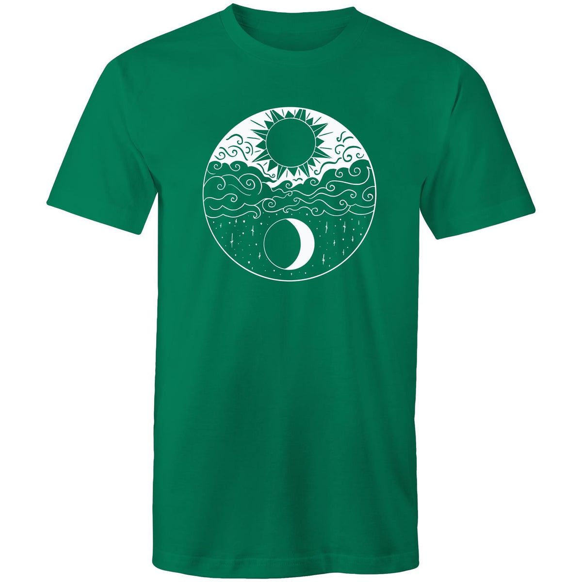 Men's Cool Sun And Moon Art T-shirt