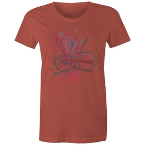 Women's Watercolour Guitar T-shirt